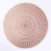 Light luxury pure color European -style round PVC hollow hot gold meal cushion hotel Western food pad thermal pad table pad