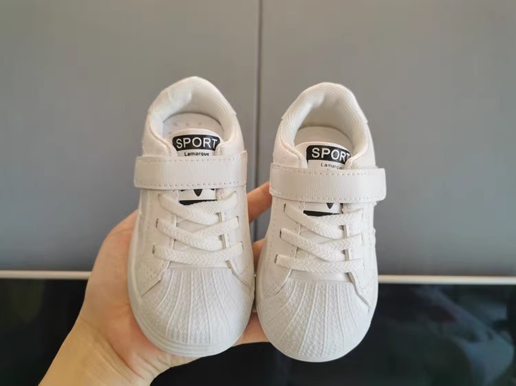 Frühling Herbst Walking Kindergarten Weiß Baby Kleine kinder Bord Schuhe Jungen und Mädchen Sport_voghion.com