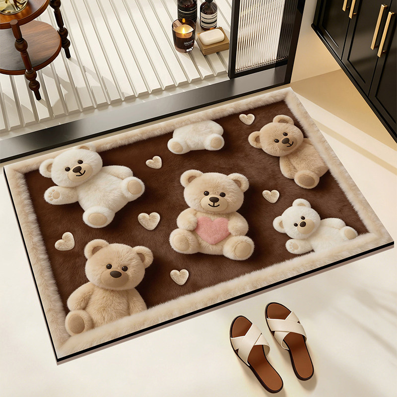Cartoon Bathroom Floor Mats, Washable, Water-Absorbent, Non-Slip Floor Mats, Easy to Care For, Stain-Resistant, Wear-Resistant Floor Mats in Stock