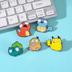 Q版卡通寵物小精靈胸針跨境惡搞創意神奇寶貝徽章金屬背包別針