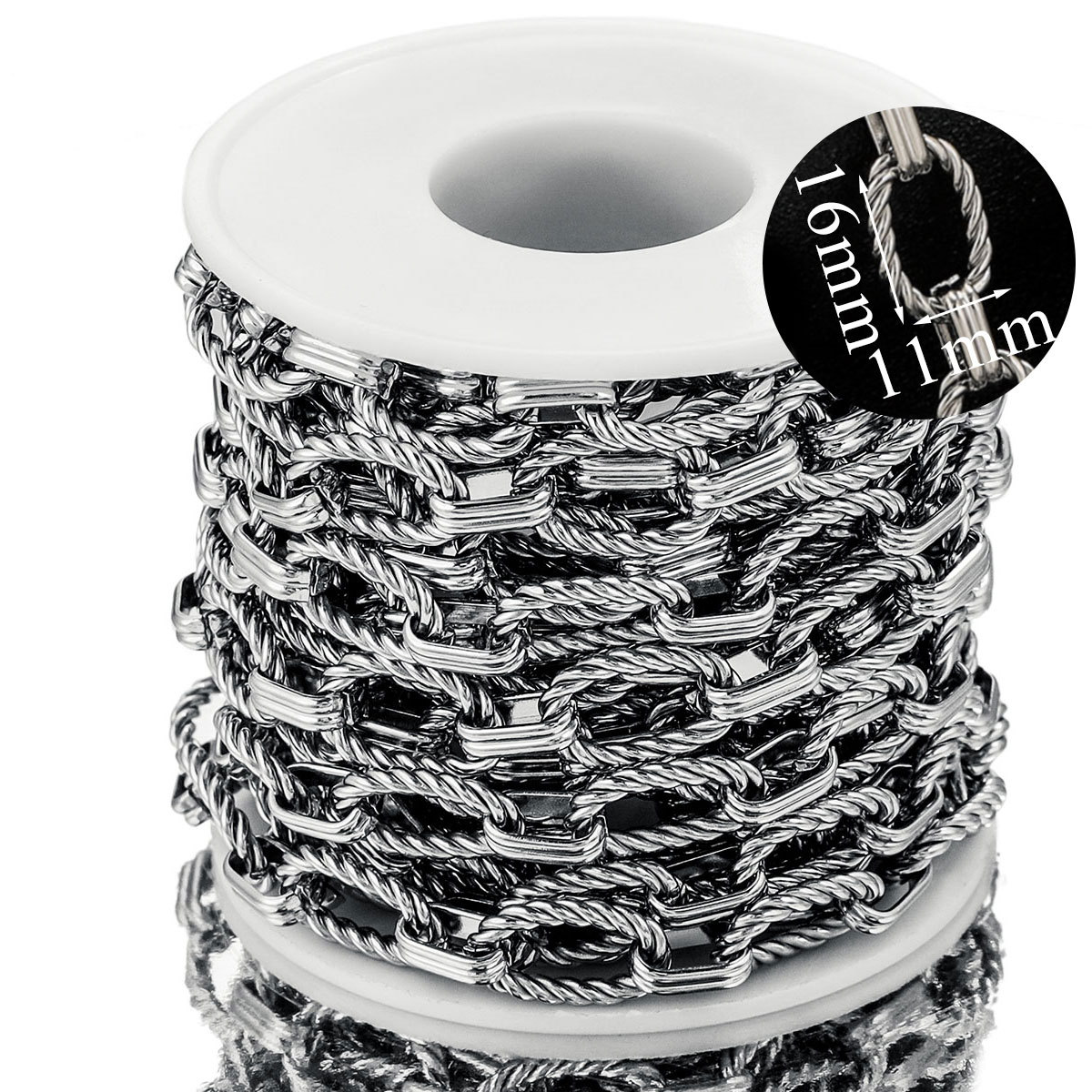 Nuevos huevos de hebilla de huevo de acero inoxidable cadena no decolor personalidad punk pulsera collar joyas cadena diy