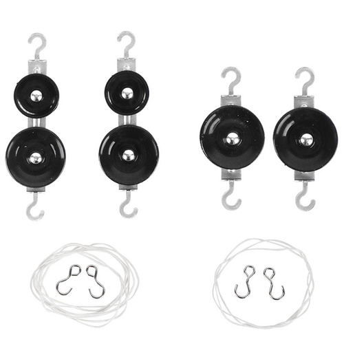 Student pulley set metal pulley single and double pulley fixed pulley junior high school physics and mechanics experimental equipment teaching aids