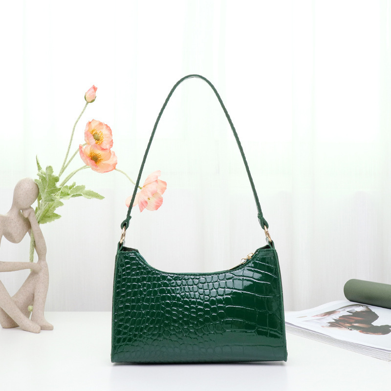 Bolsas de brazo con patrón de cocodrilo 2024 bolsas de mano de damas de comercio exterior bolsas de mujer al por mayor bolsas de mano casuales de moda