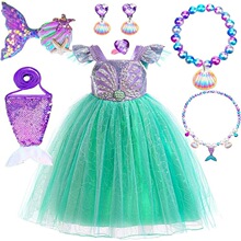 S 85597 Girl's Sleeves Tulle Dress Ůͯ������ȹ