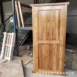老榆木实木折叠窗户面包店民宿门窗网红装修复古板材门窗框架