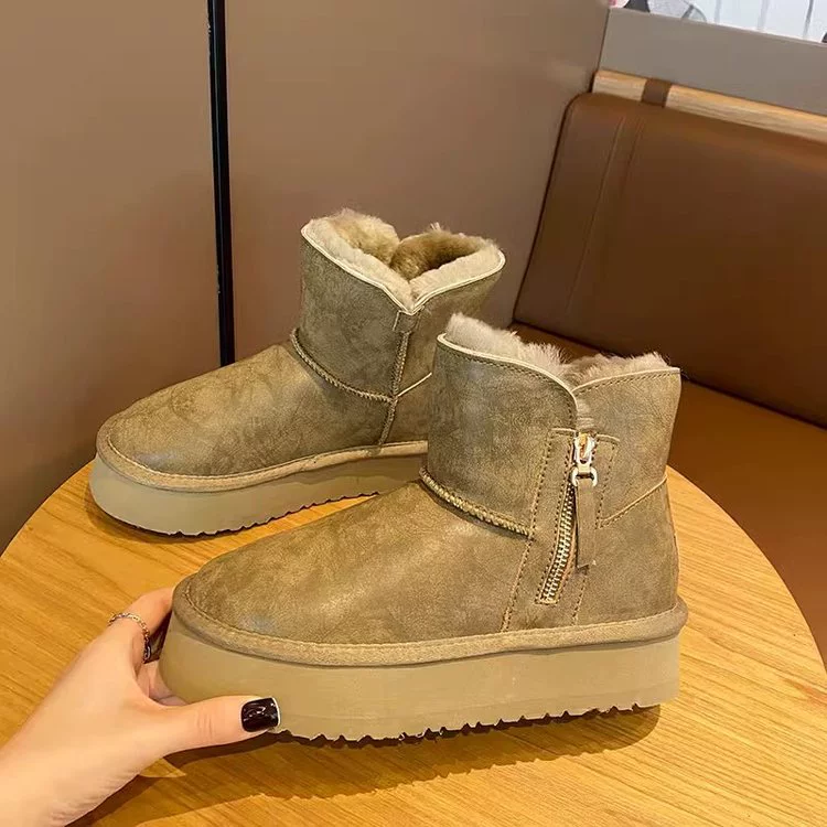 Ankle boots, non‑slip winter platform 4,5 cm, soft sole, warm design, sizes 35–40