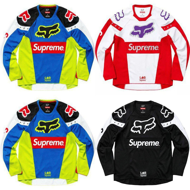 Hot-selling Fox Downhill Suit Moisture-wicking Off-road Motorcycle Sports White Top Riding Suit Drawing Design
