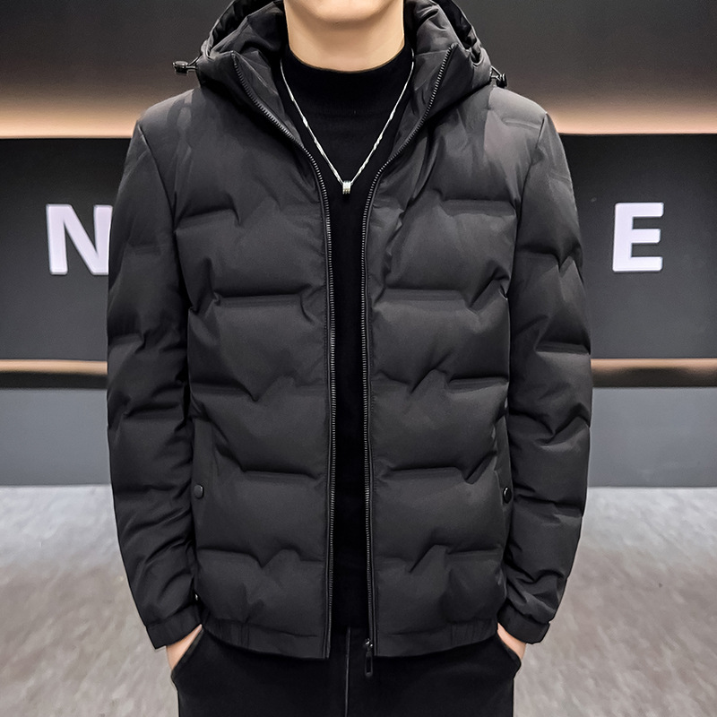 Chaqueta de pluma transfronteriza para hombres con capuzas de invierno más gruesas y cálidas nuevas chaquetas de moda para hombres casuales versátiles chaquetas de ropa de hombre image 7