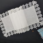 纯色复活节系列桌旗  竹节布水溶花边桌布桌旗 动物系列桌旗可定