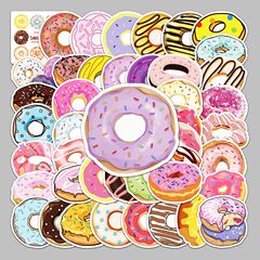 50 Donut Cartoon Luggage Sticker Ideas Graffiti Stickers Scooter Computer Tablet Cartoon Decoration