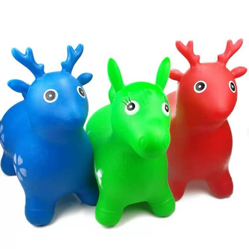 Inflatable music explosion-proof toy for jumping with seat