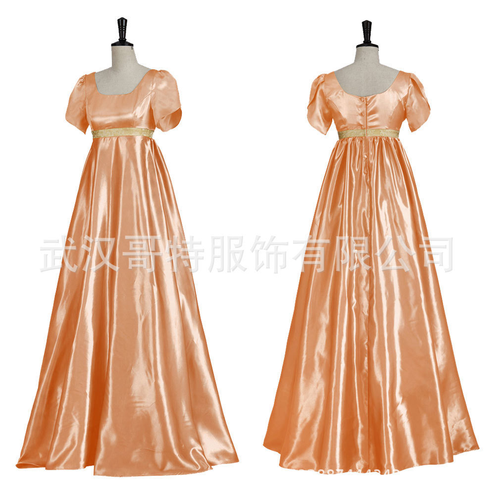 빅토리아 차 원피스 제인 오스틴 원피스 브리지 타운 빈티지 리젠시 원피스 하이 허리 댄스 원피스