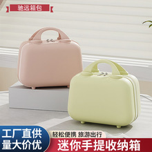 手提箱女可爱公主粉迷你化妆箱14寸小型轻便新款收纳包可挂行李箱