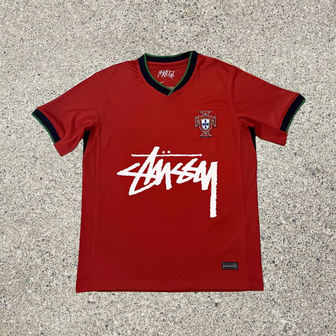 Футболка Stussy Stussy с подписью, Аргентина, Интер, Бразилия, Италия, Фламенго, короткие рукава