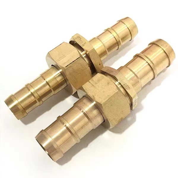 六角胶管接头13MM16MM 农用打药机喷雾管 PVC软管对接接头 全铜