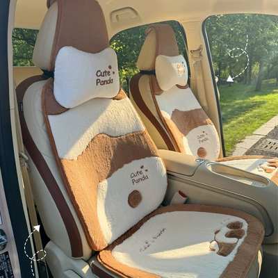 Wool pad Cartoon Panda Plush Warm Car