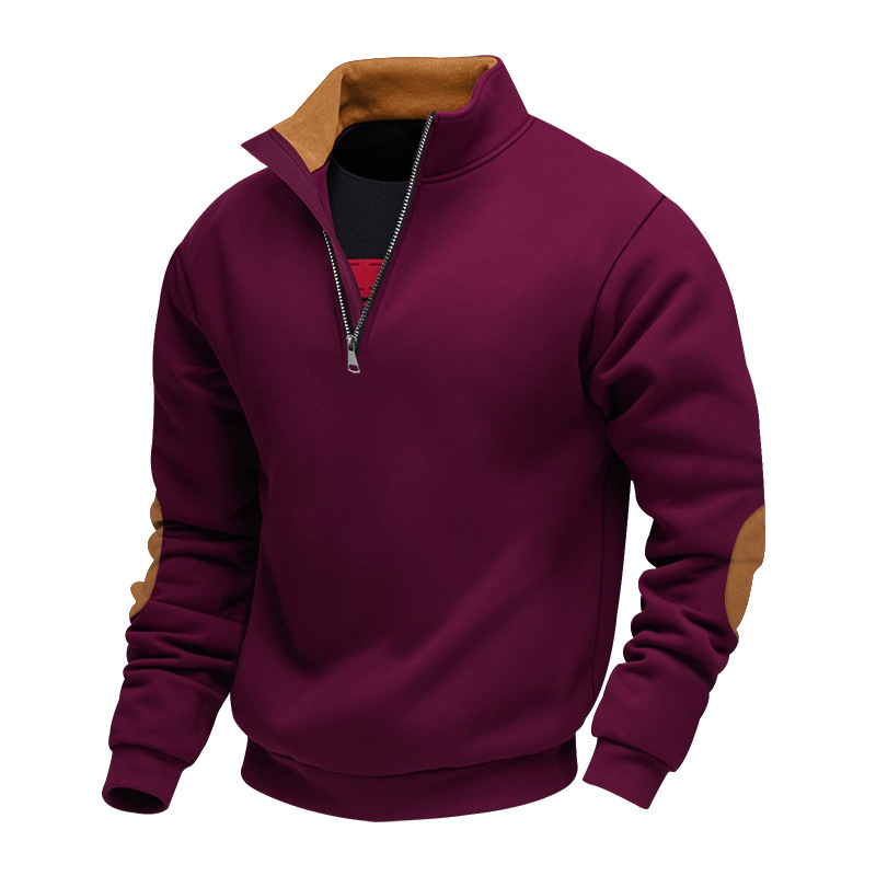 Transfronterizos Amazon TK Hot Sale Otoño Nuevo hombre casual chaqueta con cremallera de cuello Henry chaqueta de estilo americano hombre