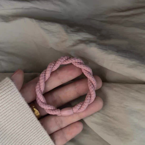 2024 New Forest Girl Style High Elastic Simple Knitted Cable Hair Tie Elegant Hairpin Hair Accessory