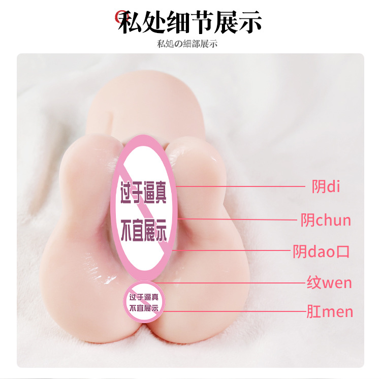 Jiuai Simulated Vaginal Buttocks Masturbator TPE Half-body Inverted Mold Manual Sex Toy — detail image 4