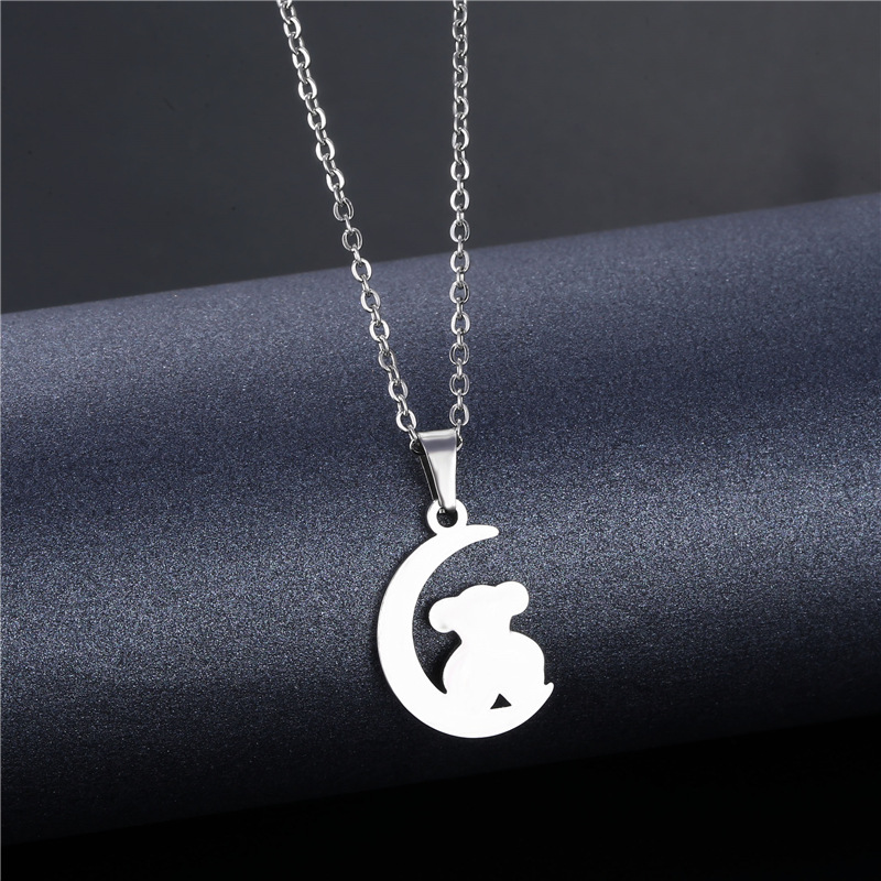 Cross-border Sold Jewelry Supply Personality Stainless Steel Flower Heart Clavicle Chain Necklace Female Geometric Accessories Pendant Wholesale display picture 41