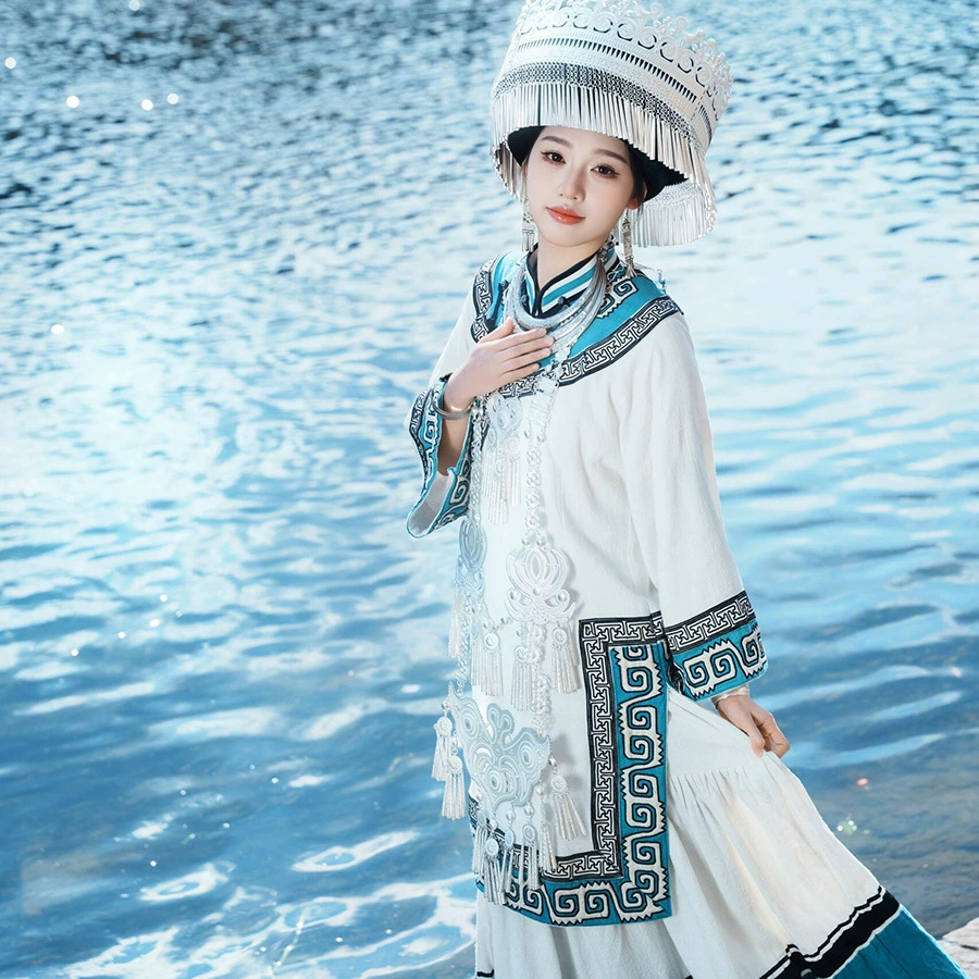 Этническая одежда миао, этнические меньшинства Сичуаньбаньна, Юньнань Дали, путешествия в Лицзяне, одежда для фотосессий в этническом стиле.