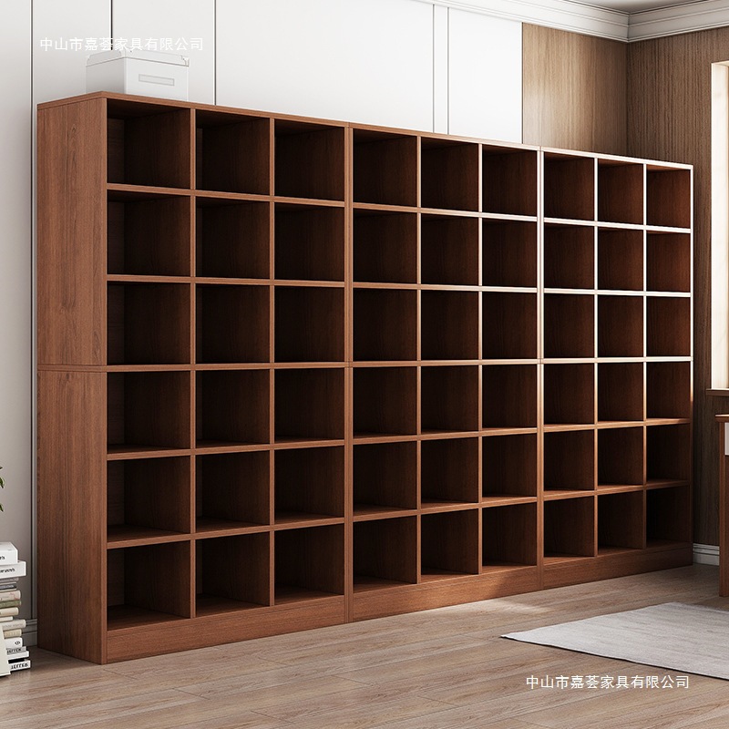 Bookshelf Rack Floor-Standing Home Storage Grids Cabinet Living Room Library Combination Bookcase Simple Modern Storage Cabinet