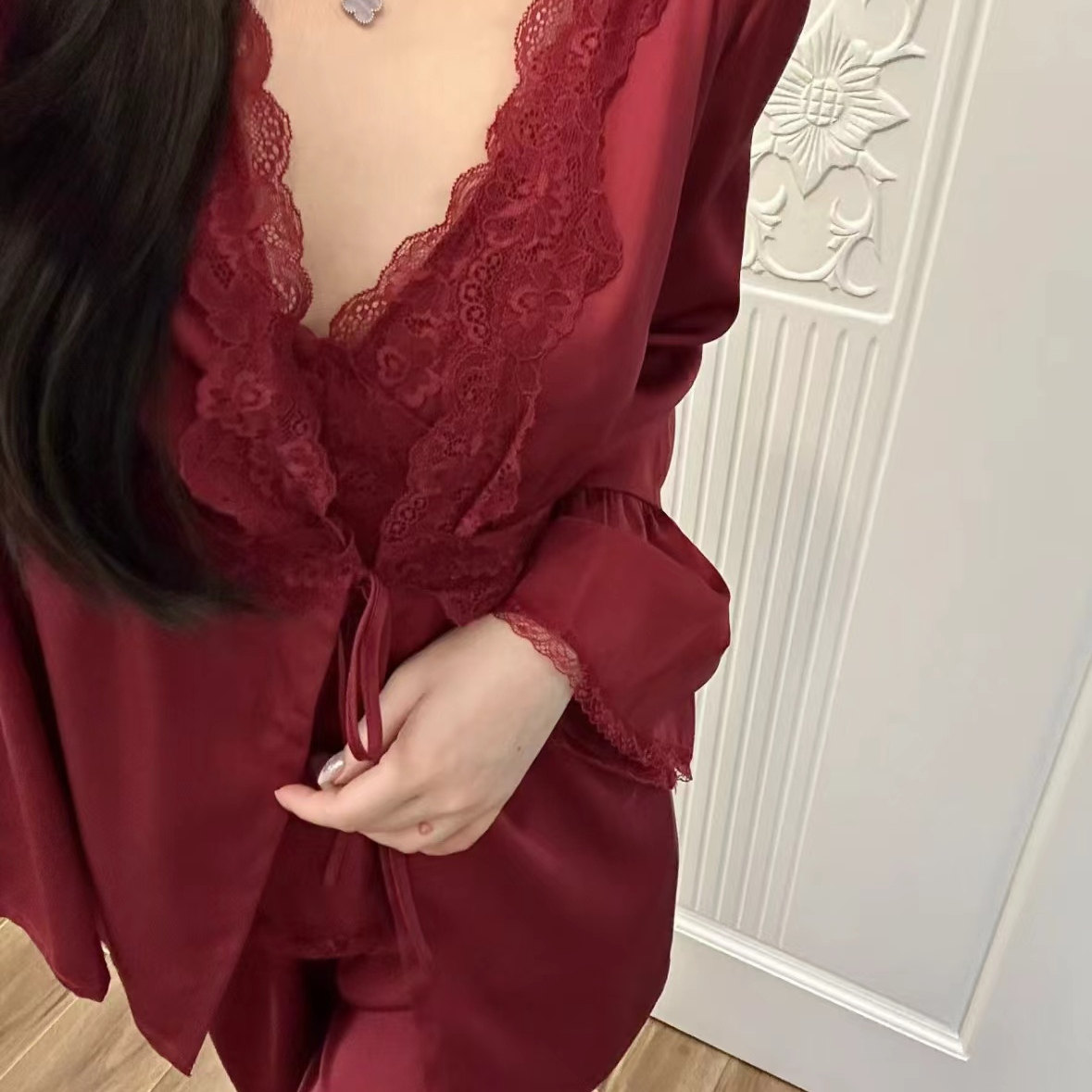 Silk autumn demi-season pijama