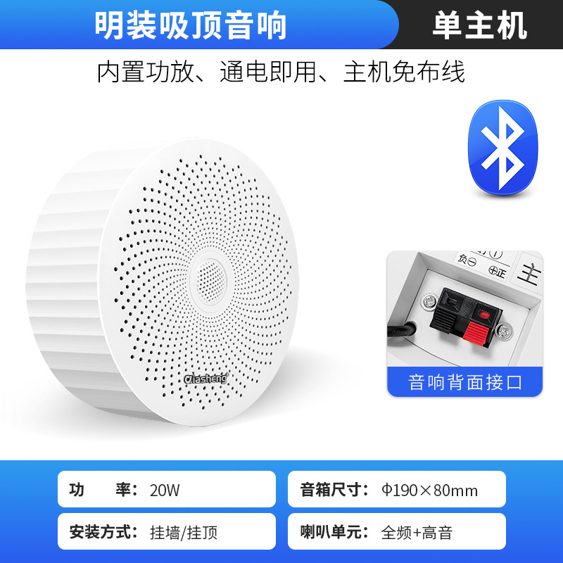 ワイヤレスbluetooth天井オーディオ天井埋め込み式重低音サラウンドスピーカー店舗専用リビング天井スピーカー