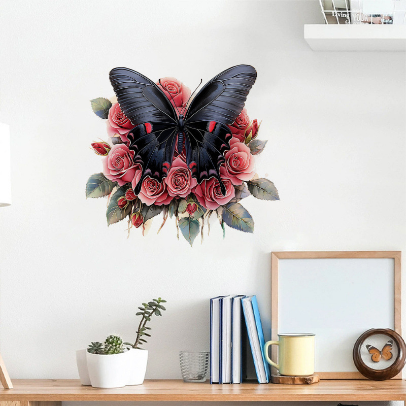 Decorative 3d Butterfly And Flower Wall Stickers For Kitchen Tiles_voghion.com