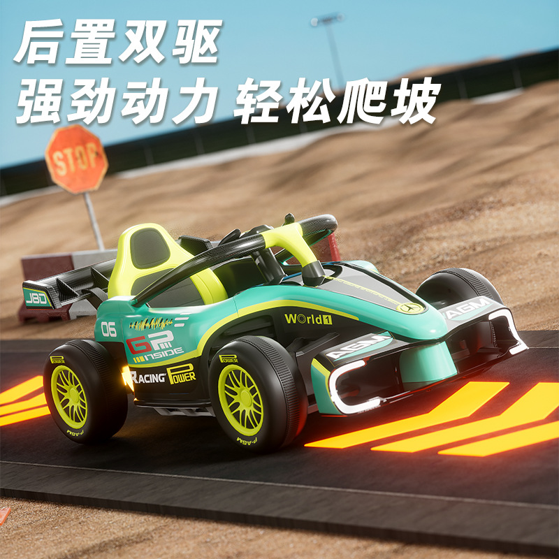 Vehículo eléctrico de doble conducción recargable con función de control remoto para el coche de batería de cuatro ruedas de kart de deriva