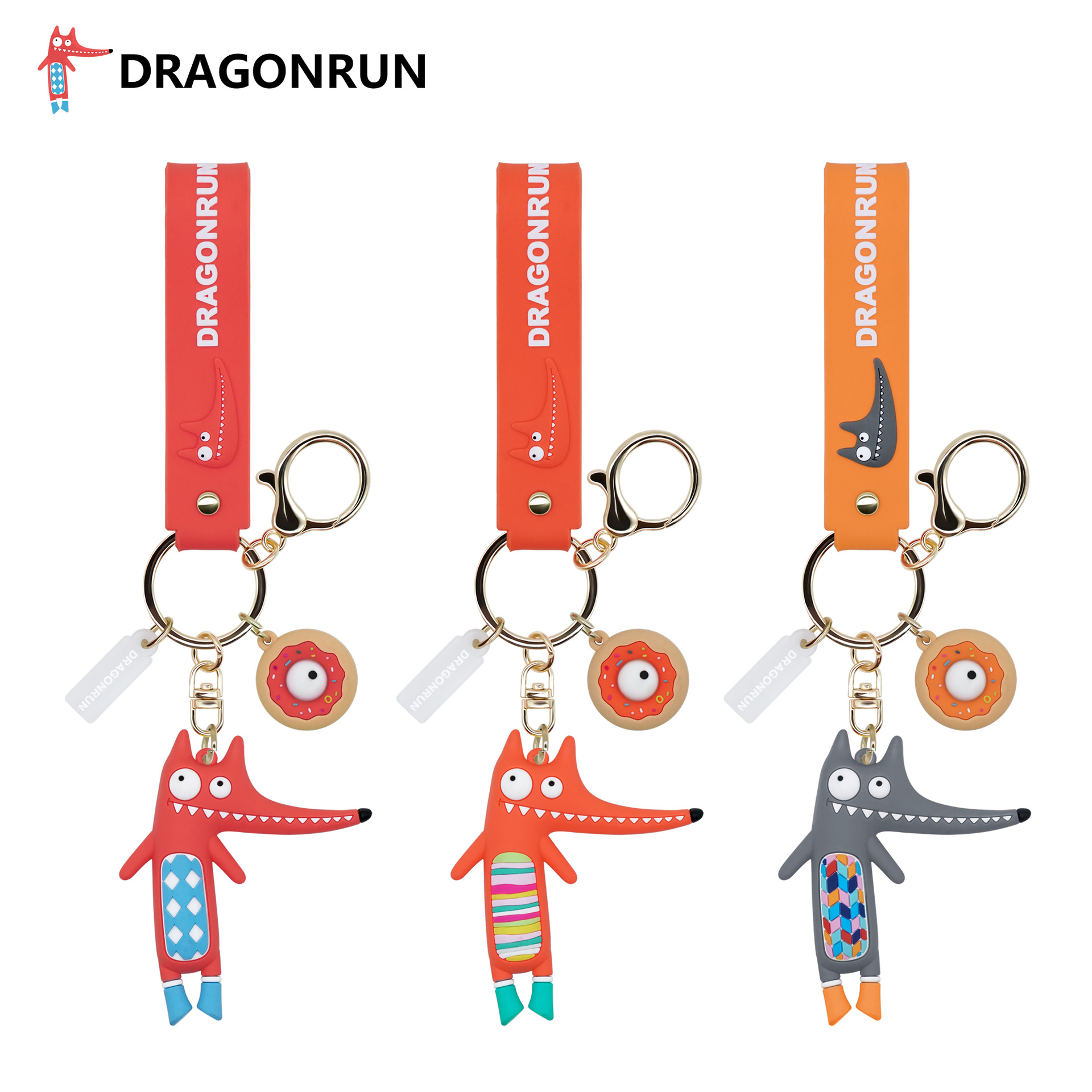 现货批发创意运动狐钥匙扣挂件 书包挂饰汽车个性钥匙玩偶挂件