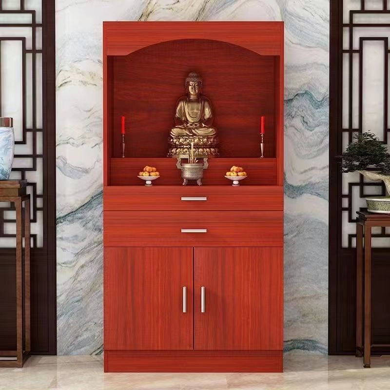 New Chinese-Style Standing Cabinet for Altar, Home Living Room Incense Table, Guanyin and God of Wealth Cabinet, Offering Table