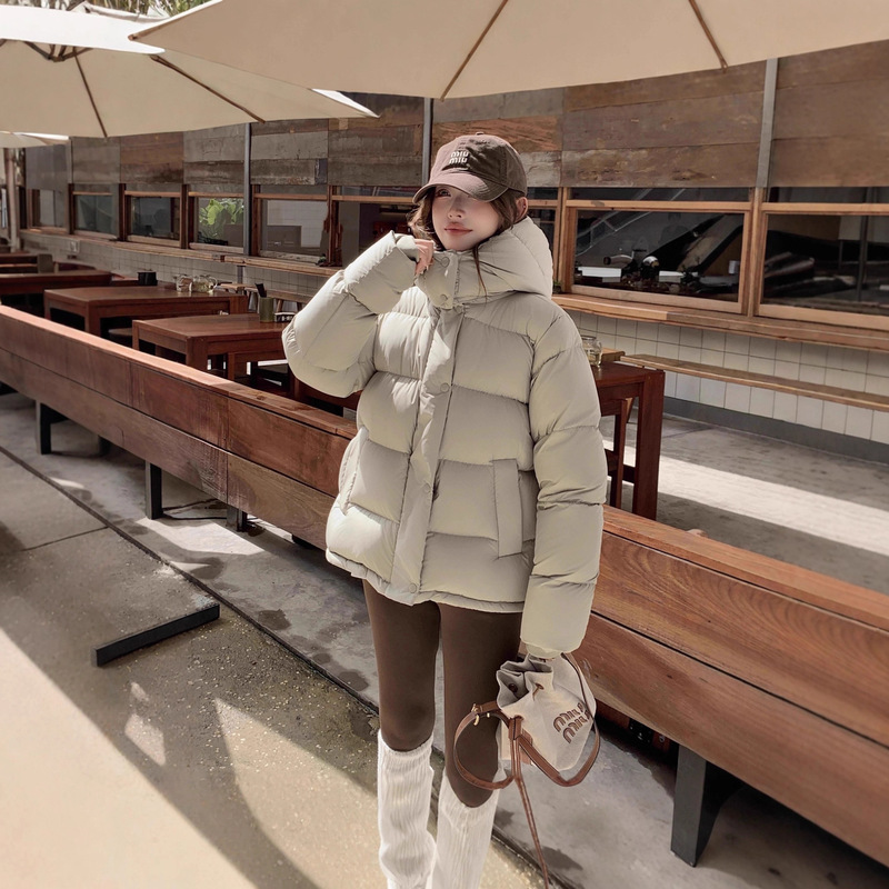 Women's down Jacket 90% White Duck down 2025 New Style Five-Panel Short Winter Hooded Thickened Puffer Jacket Super Stylish Coat