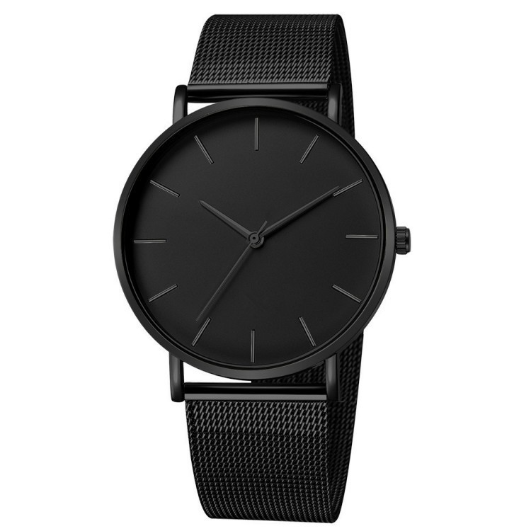 Reloj de moda de comercio exterior simple ultra-Delgado reloj de correa de acero de aleación reloj de hombre/reloj de pulsera de mujer traje de entrega de una pieza