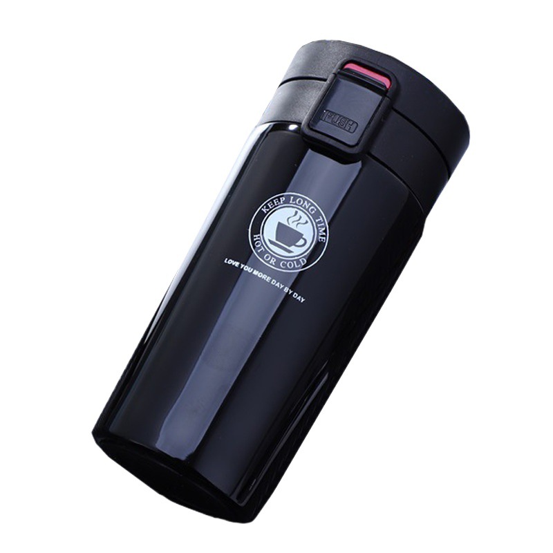 Taza de automóvil creativa de doble vacío de acero inoxidable cubierta de rebote de taza de café de oficina creativa taza de agua de negocios blanca