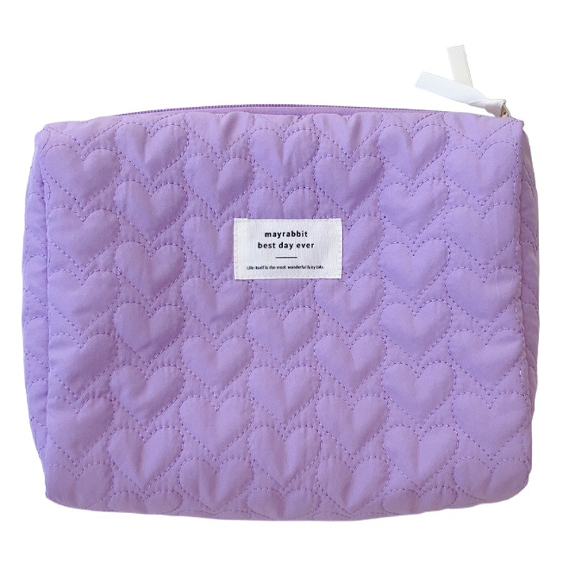 MAYO CONEJO bolsa de almacenamiento de amor acolchada transfronteriza bolsa de cosméticos de gran capacidad bolsa de embrague bolsa de lavado portátil para mujer