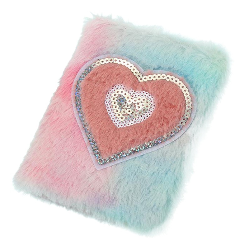 Cuaderno de peluche pequeño con diseño de unicornio, para niñas, mini bloc de notas, suministro al por mayor