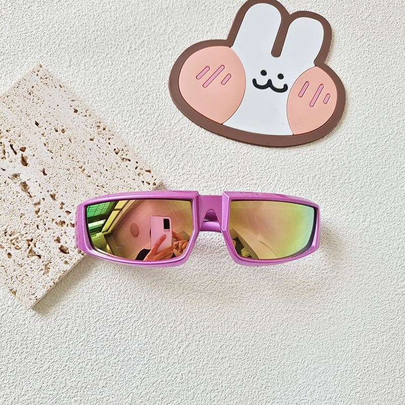 Cute Solid Color Resin Special-Shaped Mirror Full Frame Kids Sunglasses display picture 10