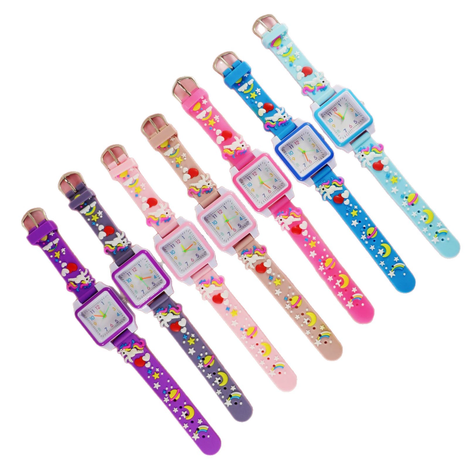 Silicone children's watch with gears, children's quartz watches
