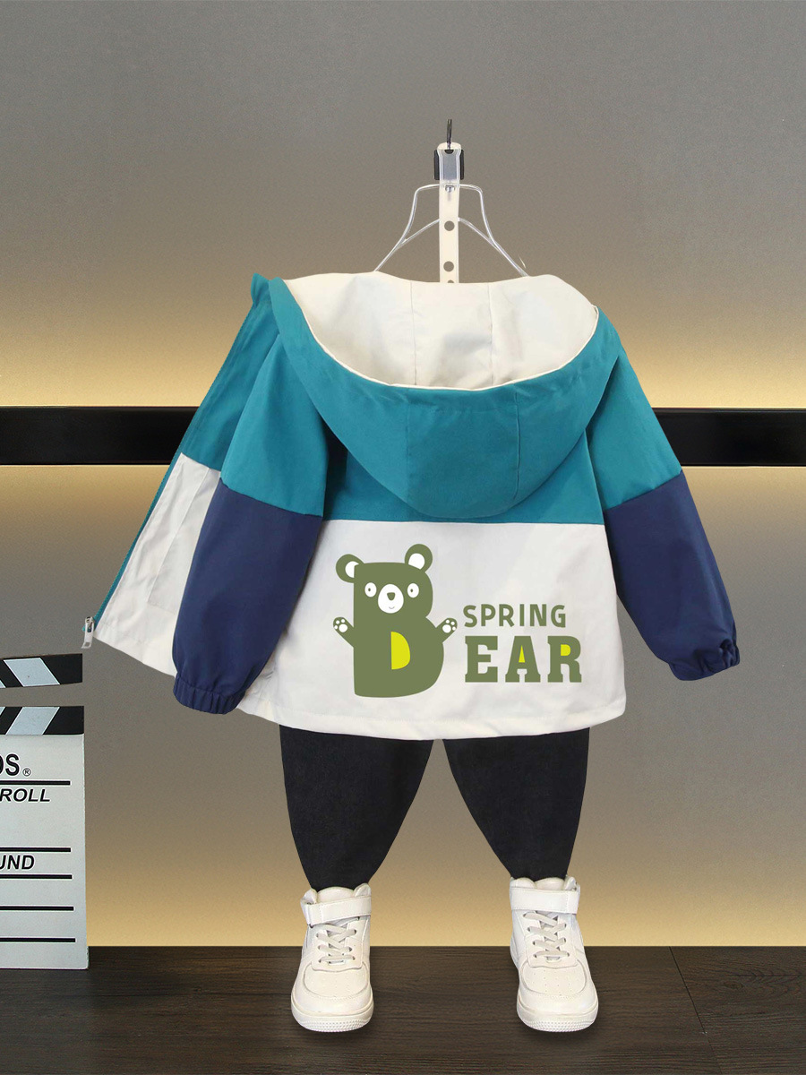Children's thin spring jacket for boys with hood