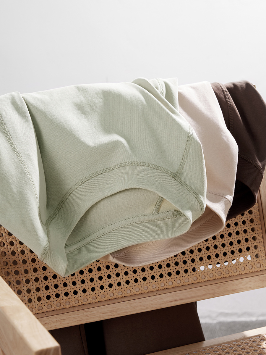 Japanese solid color cotton retro T-shirt