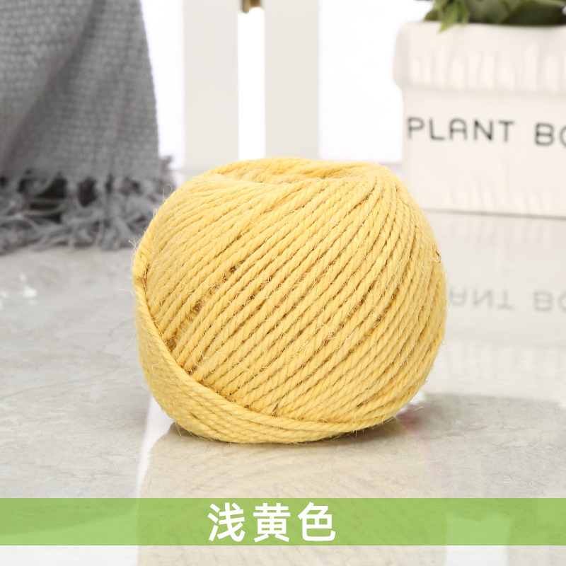 Cuerda de cáñamo colorida 1,5-2mm DIY estilo retro hecho a mano clip de foto cuerda de yute 25 m/50 m/100 M