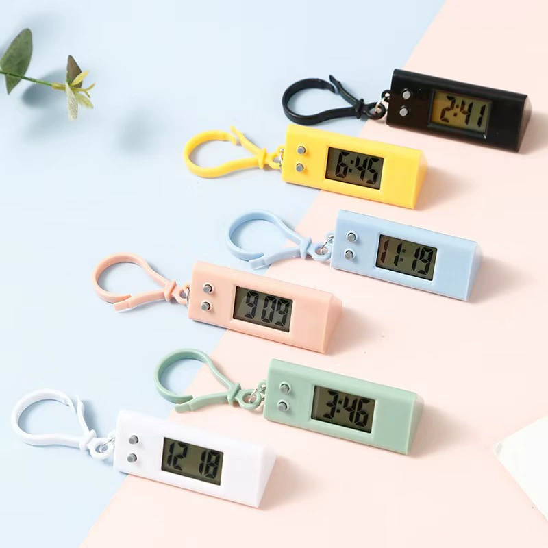 Pocket watch, handheld keychain, electronic digital watch, simple and elegant design, with LED display