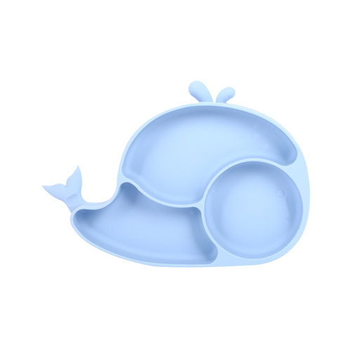 Cross-border children's silicone dinner plate set baby compartment food-grade children's bowl tableware supplies all-in-one food supplement bowl