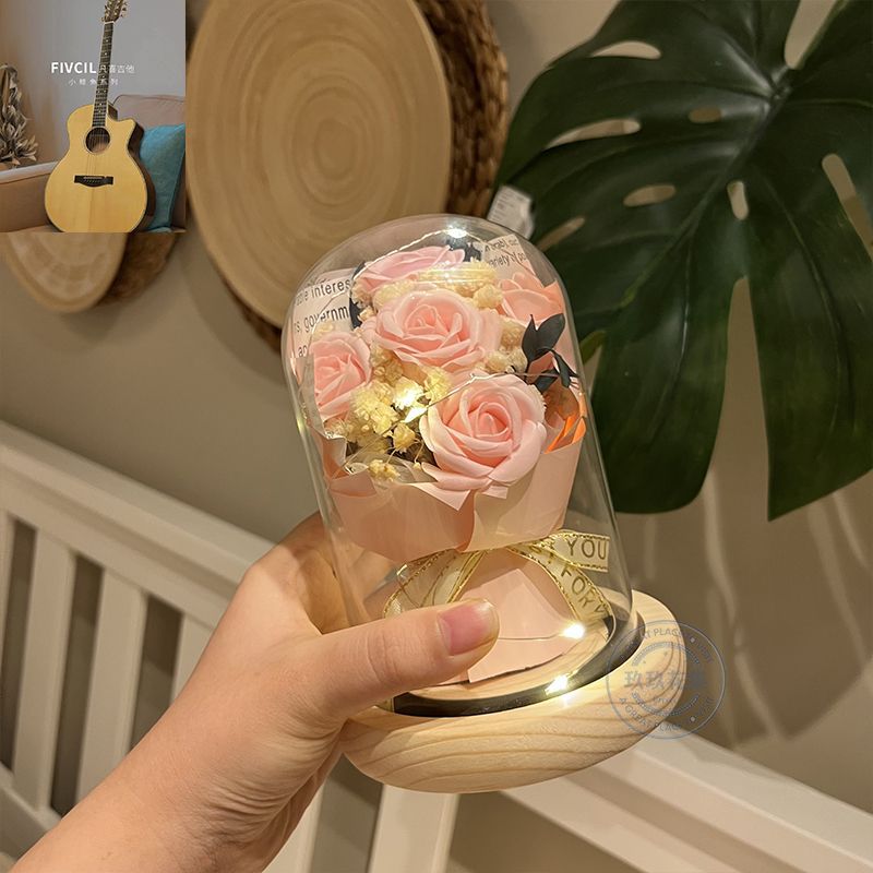 [핫셀 추천] 칭춘 - 핑크장미 5송이 - 선물가방 + 축하카드 + 배터리 [완제품배송]