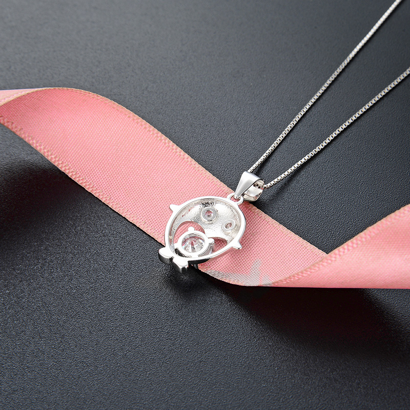 Corea del Sur accesorios lindos frescos clavícula Cadena de dibujos animados joyería colgante collar regalo colgante para novias