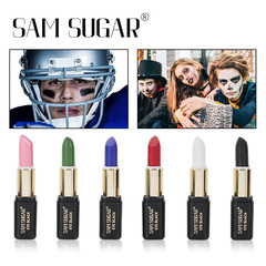 Cross-border SAM SUGAR Dark Dark Lipstick Olive Green White Bare Color Vampire Creative Retro Body Paint