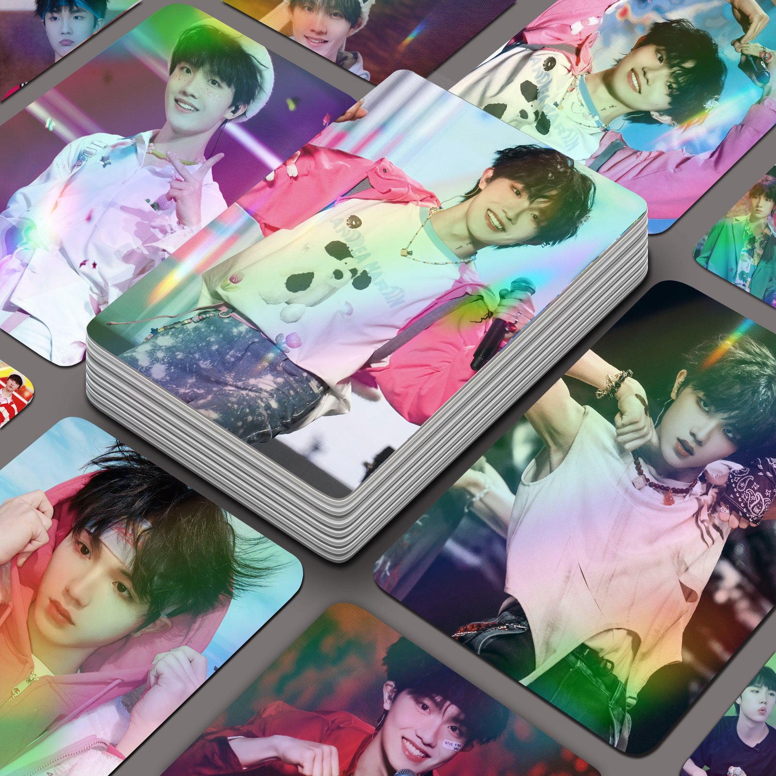 Su Xinhao Laser Mini Card 55 Pieces TF Family Generation 3 Personal Accessories Non-repetitive Polaroid High-Quality LOMO Cards