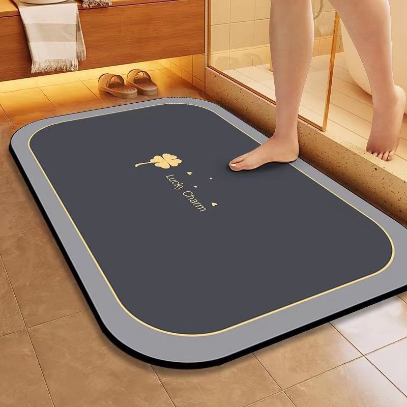 Bathroom Bathroom Floor Mat Diatom Mud Absorbent Non-Slip Mat Toilet Door Floor Mat Non-Slip Foot Mat