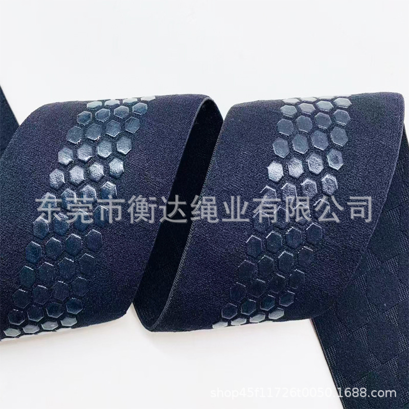 Personalizada antideslizante silicona goteo de impresión ciclismo banda elástica banda elástica de impresión de silicona de punto recto